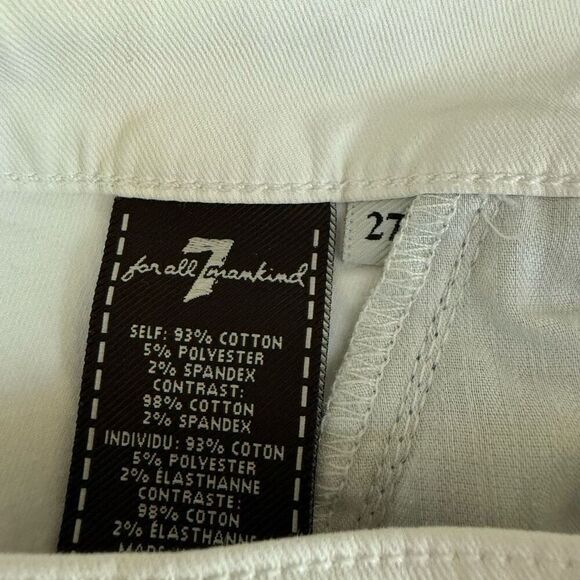 7 FOR ALL MANKIND Skinny Color Block Denim Jeans Women size 27 - Picture 4 of 9